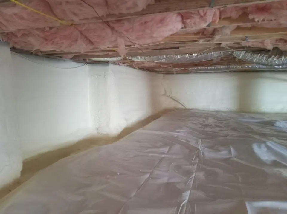 Crawl space encapsulation with closed-cell spray foam for Attic Insulation in Monroeville