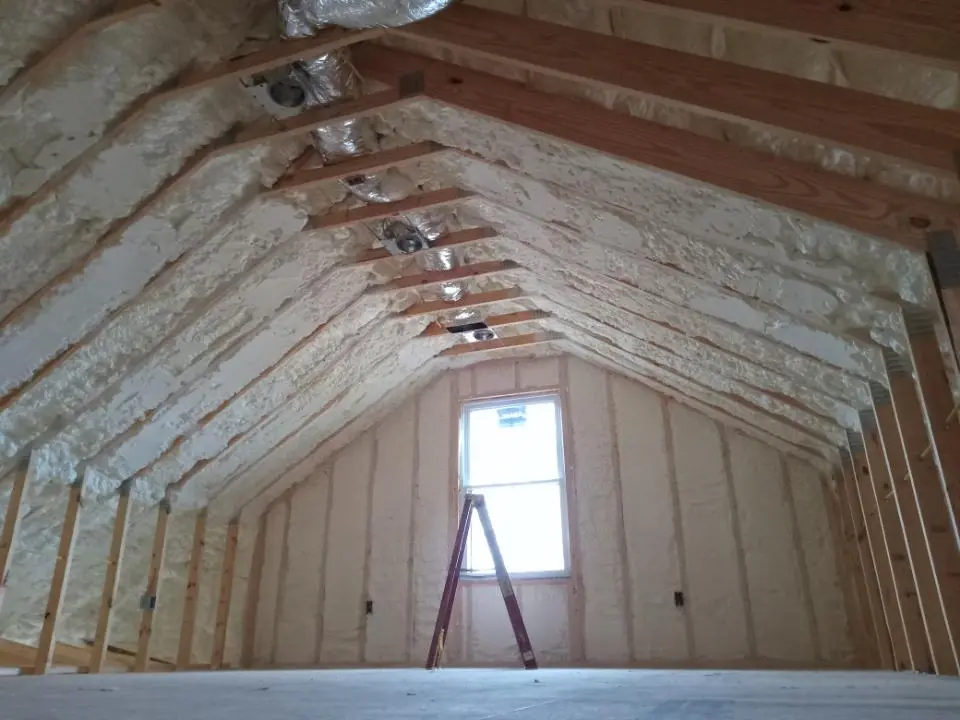 Spray foam roofing application for Crawl Space Insulation project in Monroeville